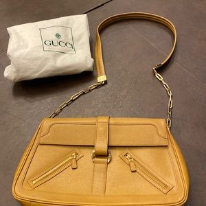 Gucci camel shoulder bag